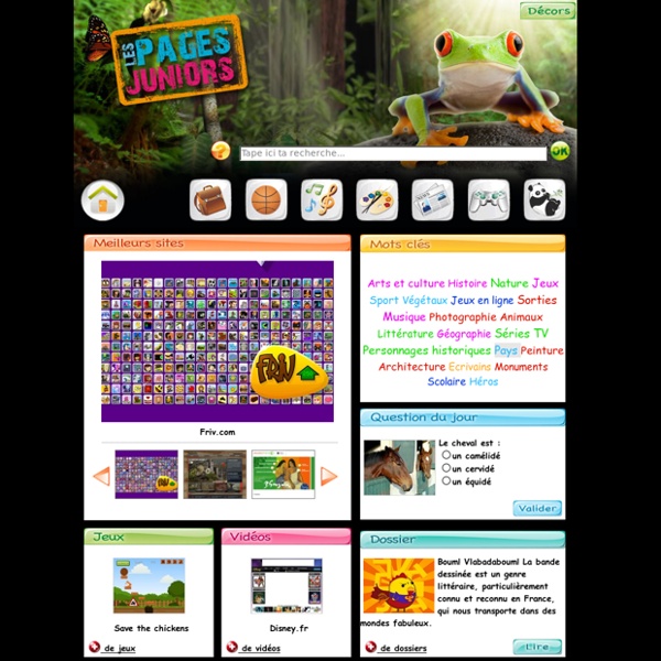 Les Pages Juniors.com, le moteur de recherche pour les enfants.