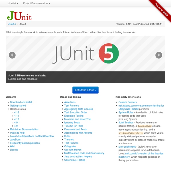 Welcome to JUnit.org!