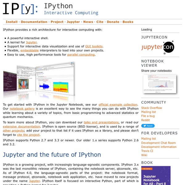 PageD&#039;Accueil - IPython