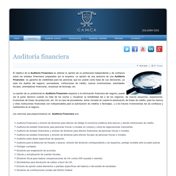 Gamca Jurídico - Auditoría financiera