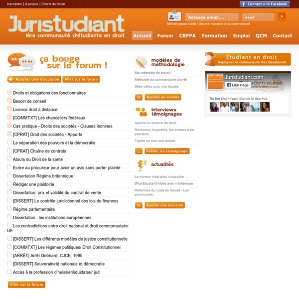 Juristudiant - Site et forum juridique pour les étudiants en dro