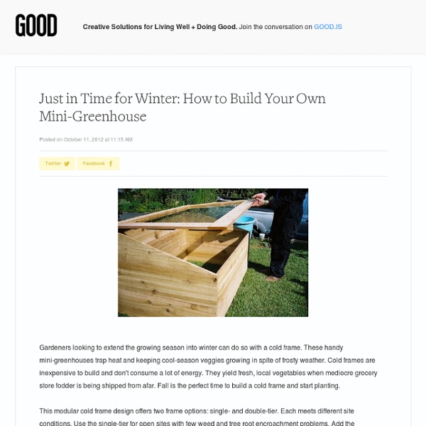 Just in Time for Winter: How to Build Your Own Mini-Greenhouse