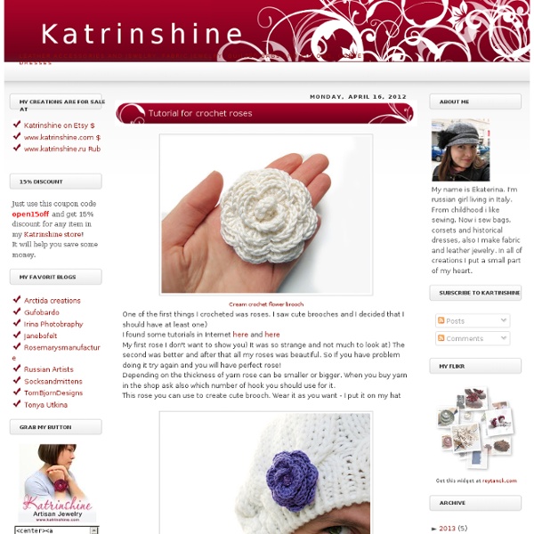 Tutorial for crochet roses