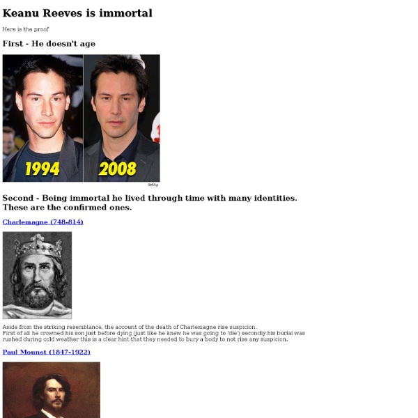 Keanu Reeves is immortal