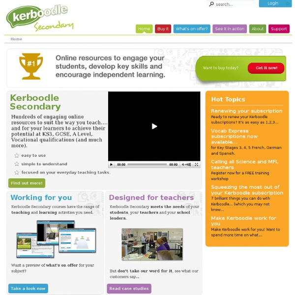 Kerboodle - The online personalised learning service