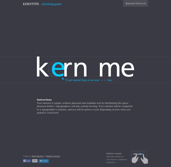 Kern Type, the kerning game