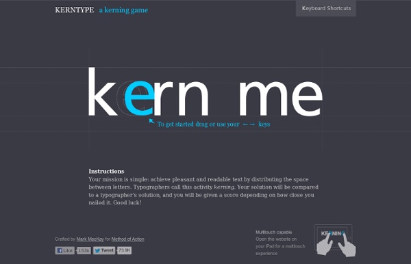 Kern Type, the kerning game