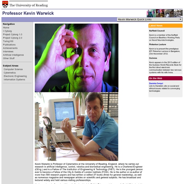 Kevin Warwick - Home Page