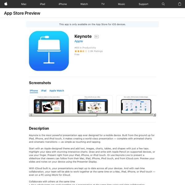 Keynote on the App Store