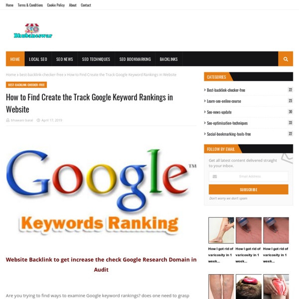 How to Find Create the Track Google Keyword Rankings in Website