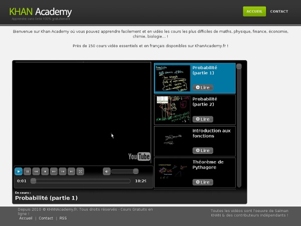 KHAN ACADEMY : apprendre sans limite 100% gratuitement en vidéo !