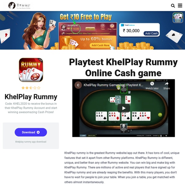 Khelplay rummy cash game app download