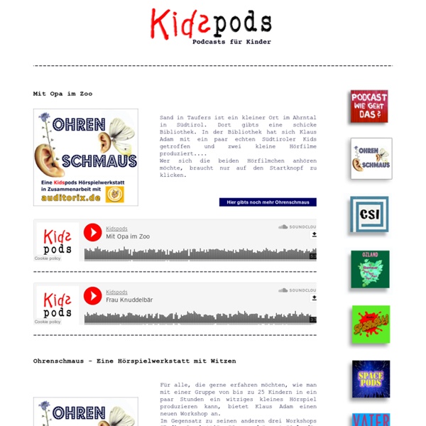 Kidspods - Das Podcastportal für Kinder