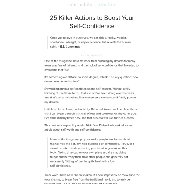 25 Killer Actions to Boost Your Self-Confidence