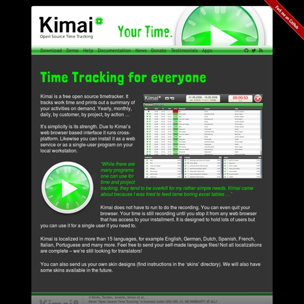 Kimai - Open Source Time-Tracking