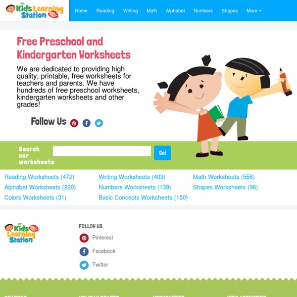 Preschool and Kindergarten Worksheets