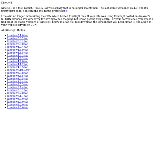 KineticJS - HTML5 Canvas JavaScript Library Framework