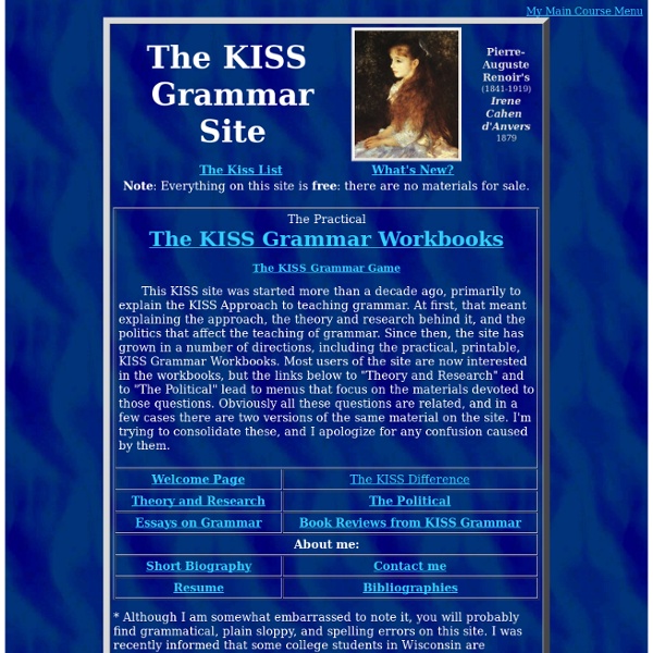 The KISS Grammar Site