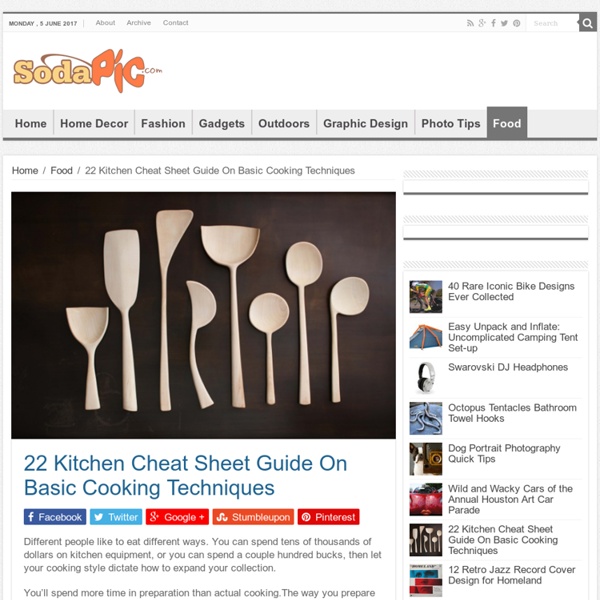 Kitchen Cheat Sheet Guide On Basic Cooking Techniques