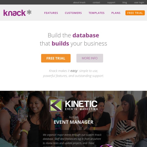 Knack- the easiest online database builder and web app builder framework.