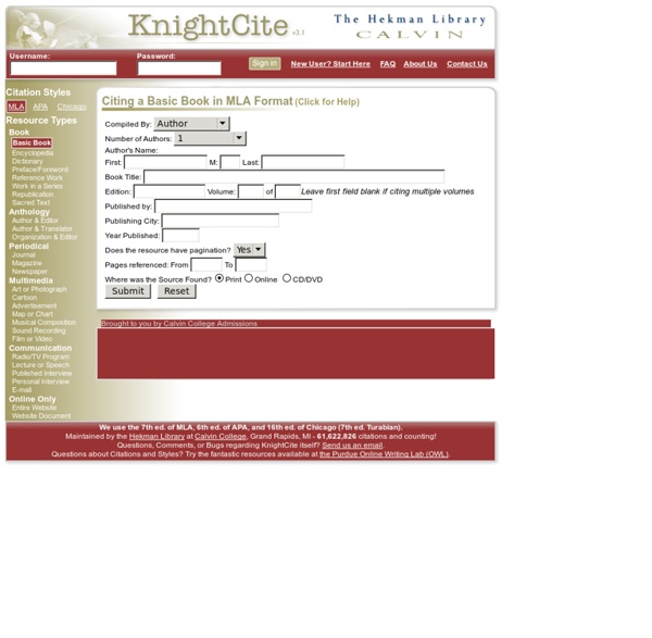 KnightCite Citation Service Pearltrees