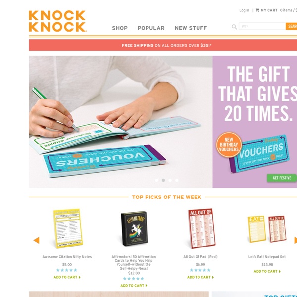 Great Gifts by Knock Knock - Funny Office Gifts, Stationery, Cool Gifts & Notepads