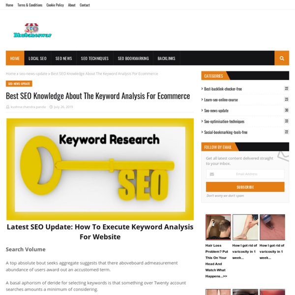 Best SEO Knowledge About The Keyword Analysis For Ecommerce