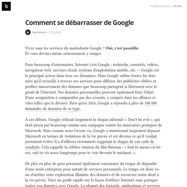 Kobalt - Comment se débarrasser de Google