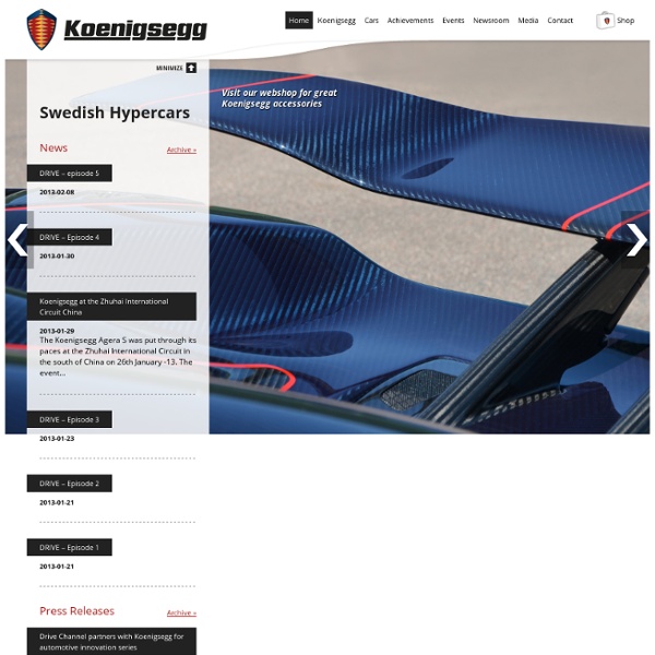 Official website of the Swedish super sports car manufacuturer