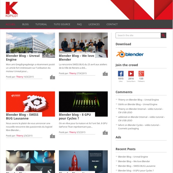 KOPILOT - Tutoriels HD en francais - Video formation - Blender 3D - Accueil
