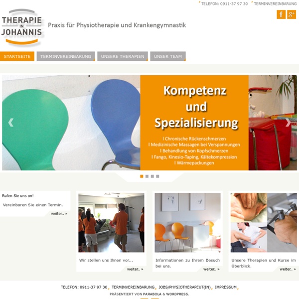 Physiotherapie und Krankengymnastik in Nürnberg - Seit 20 Jahren in Nürnberg St. Johannis