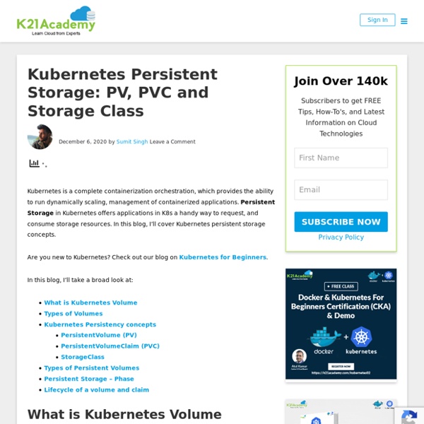 Kubernetes Persistent Storage