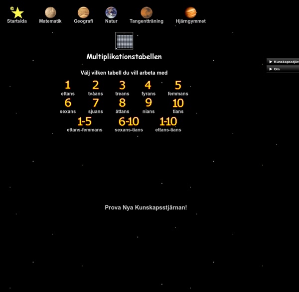 Kunskapsstjärnan - Multiplikationstabellen