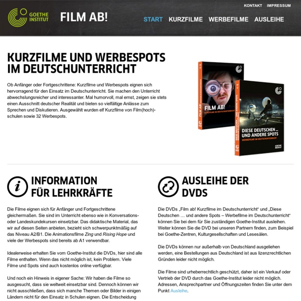 Film ab! – Kurzfilme im Unterricht -  - Goethe-Institut 
