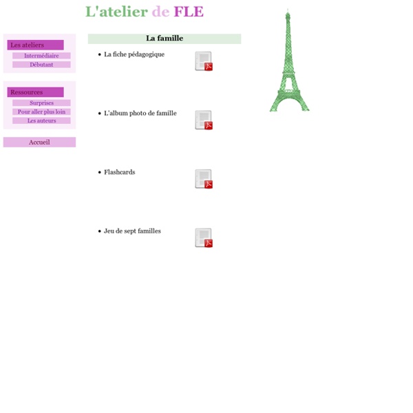 L'atelier de fle : La famille