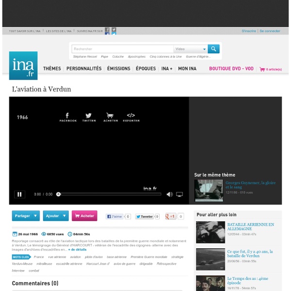 L'aviation à Verdun, vidéo L'aviation à Verdun, vidéo Histoire et conflits Autres conflits - Archives vidéos Histoire et conflits Autres conflits