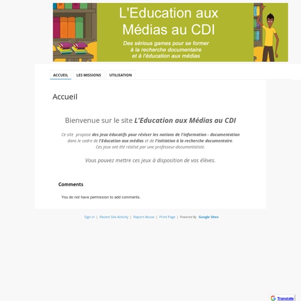 L'Education aux Médias au CDI