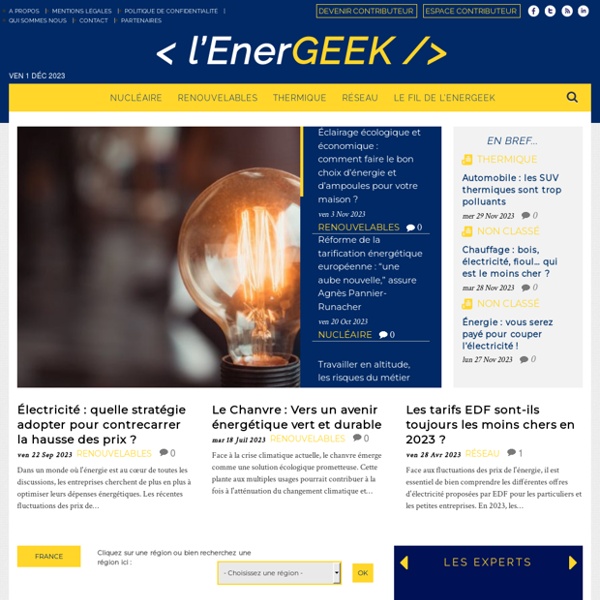L'EnerGeek : l'énergie facile en quelques clics !