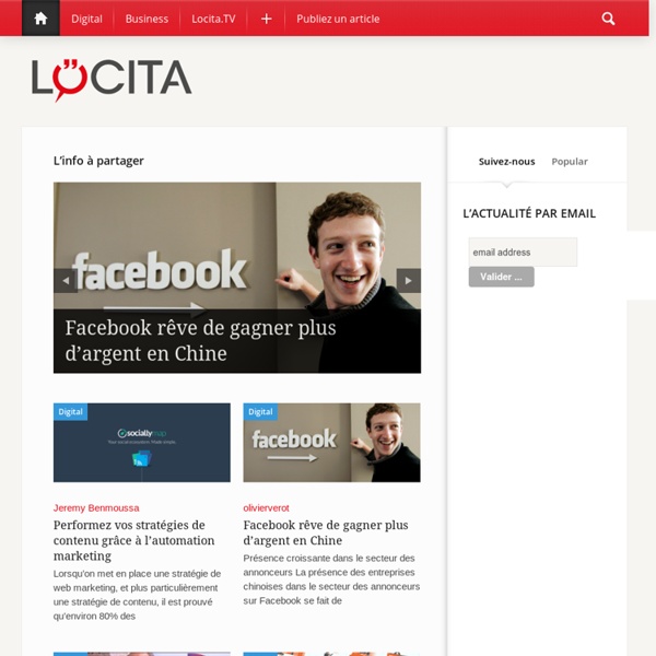 Locita.com Réseaux sociaux, nouvelles technologies, mobile et web