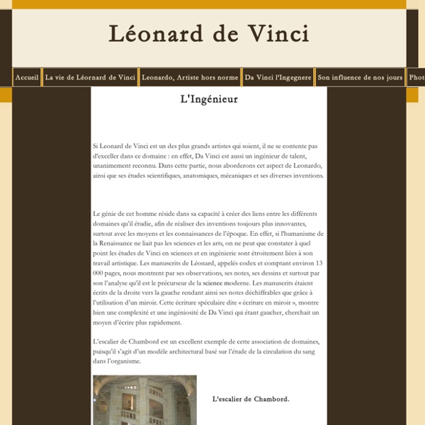 L'Ingénieur - Léonard de Vinci