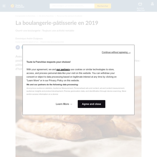 La boulangerie-pâtisserie en 2019