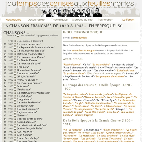 La Chanson française en 50 chansons