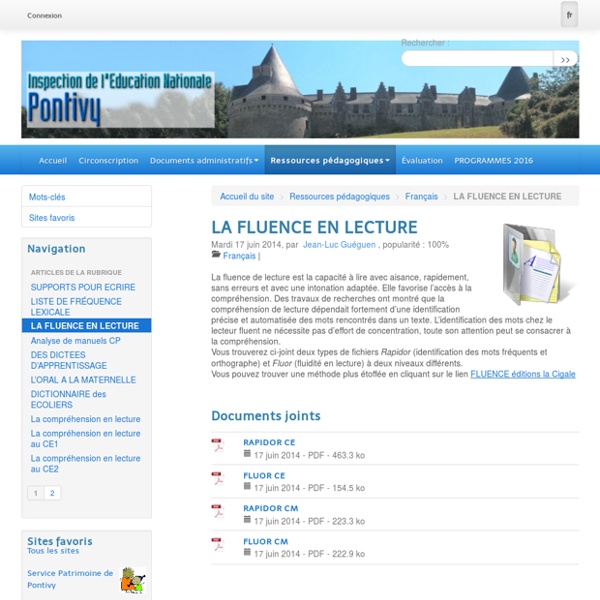 Ressources pour travailler la fluence en lecture