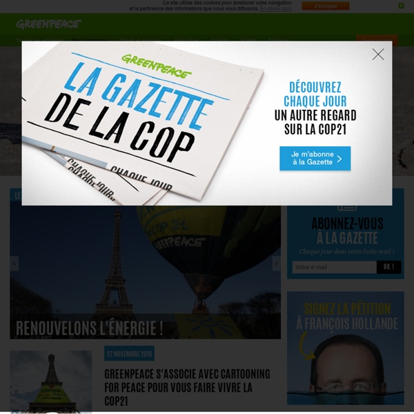 Dérèglement climatique et Révolution énergétique - L'actualité de Greenpeace France
