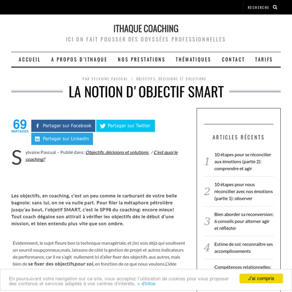 La notion d'objectif SMART