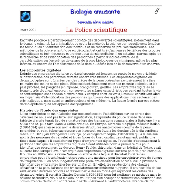 La Police scientifique