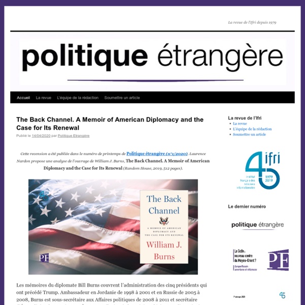 Politique-etrangere.com - blog de la revue Politique Etrangère