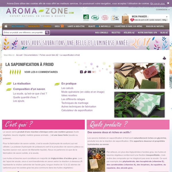 Fiche pratique Aroma-Zone : la saponification à froid