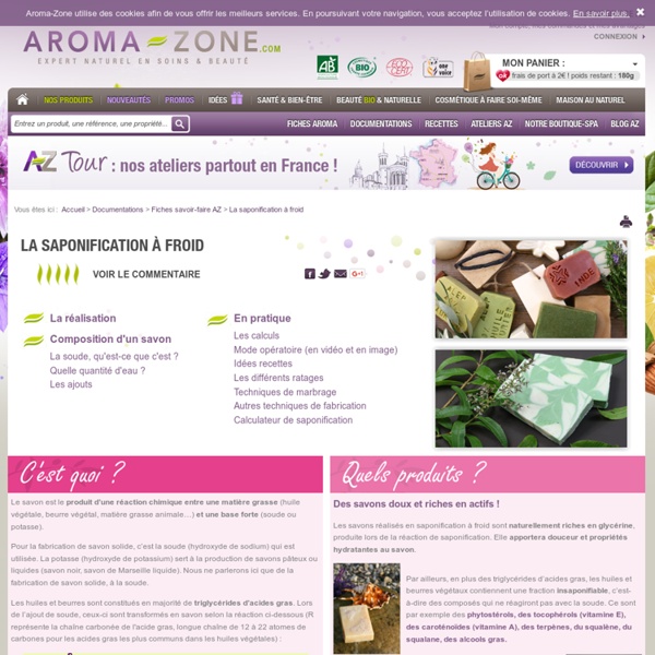 Fiche pratique Aroma-Zone : la saponification à froid