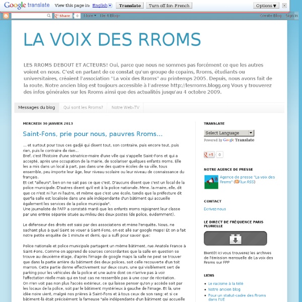 LA VOIX DES RROMS